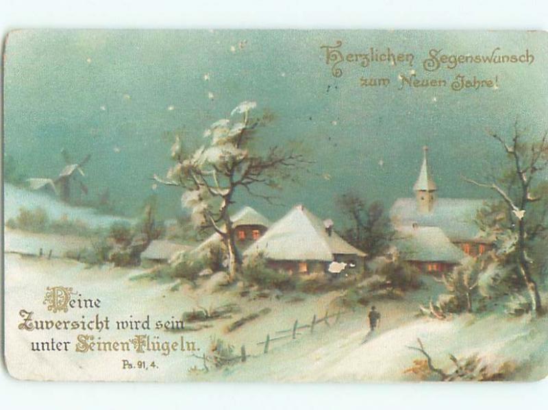 Divided-Back CHRISTMAS SCENE Great Postcard W8835