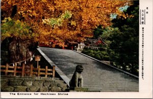 Japan The Entrance of Hachiman Shrine Kamakura Vintage Postcard C153