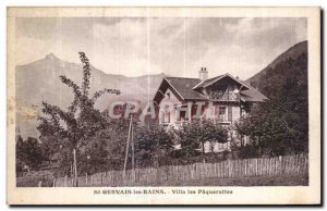 Old Postcard St Gervais les Bains Villa the Paquerettes