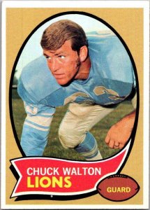 1970 Topps Football Card Chuck Walton Detroit Lions sk21475