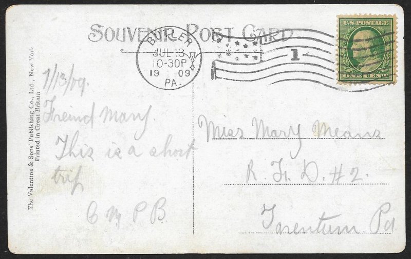 Main Street Looking North Butler Pennsylvania Used c1909