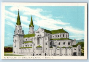 Ste. Anne De Beaupre Quebec Canada Postcard The Basilica c1950's Vintage