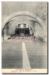 Old Postcard Around Montpellier Maguelone Nave view from below Tribune