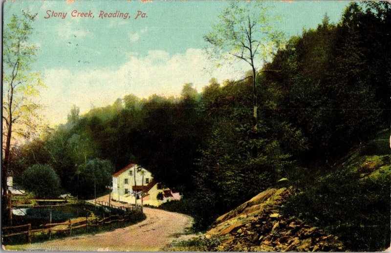 View of Stony Creek, Reading PA c1911 Vintage Postcard J73 