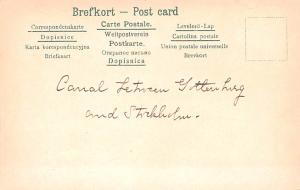 Sweden Old Vintage Antique Post Card Trollhattan Slussarne Writing on back