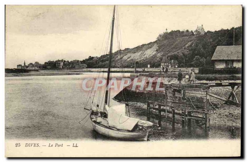 Old Postcard Port Boat Dives Children