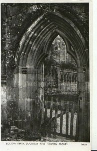 Yorkshire Postcard - Bolton Abbey - Doorway and Norman Arches - Ref 9364A