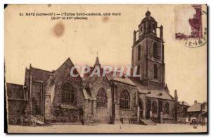 Old Postcard Batz L & # 39Eglise Saint Guenole North Coast