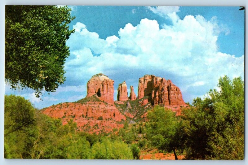 Sedona Arizona Postcard Court House Back Drop Movies Exterior View c1960 Vintage