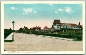 LONG BRANCH NJ ELBERON AVENUE ANTIQUE POSTCARD