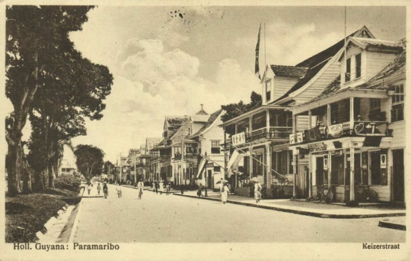 suriname, PARAMARIBO, Keizerstraat, Shops (1930)