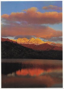 US The sun sets on Four Peaks. Card 5X7