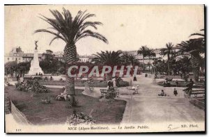 Old Postcard Nice Alpes Maritimes The Public Garden