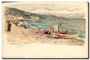 Old Postcard Fantasy Illustrator Menton