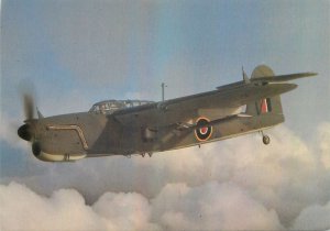 Postcard Transportation aircraft poster affiche plane Fairey barracuda mkI p9659