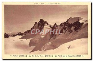 Old Postcard The Dauphine Alps Our Rateau Col De La Girose The tip of the Mad...