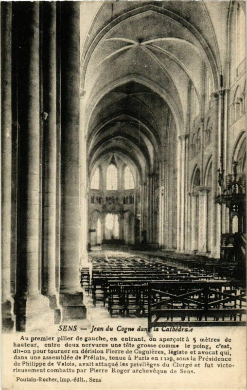 CPA Sens - Jean du Cogne dans la Cathedrale FRANCE (960862)