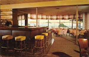 Sausalito California Alta Mira Hotel, Bahia Bar, Chrome Vintage Postcard U13026