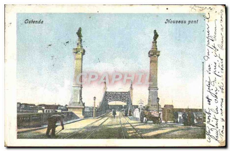 Old Postcard Ostend New Bridge