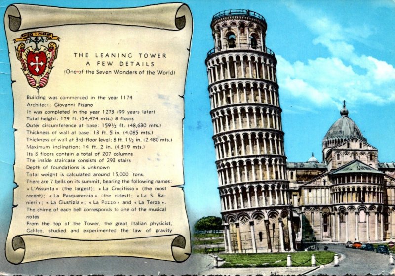 Italy Pisa The Leaning Tower 1960