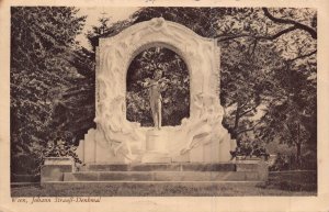 WIEN VIENNA AUSTRIA~JOHANN STRAUSS DENKMAL STATUE~1934 PHOTO POSTCARD