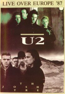 1980s Postcard Music Advertising U2 The Joshua Tree / Live Over Europe '87