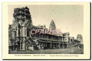 Postcard Ancient Ruins Cambodia Angkor Vath D Angkor Facade north of the 2nd ...