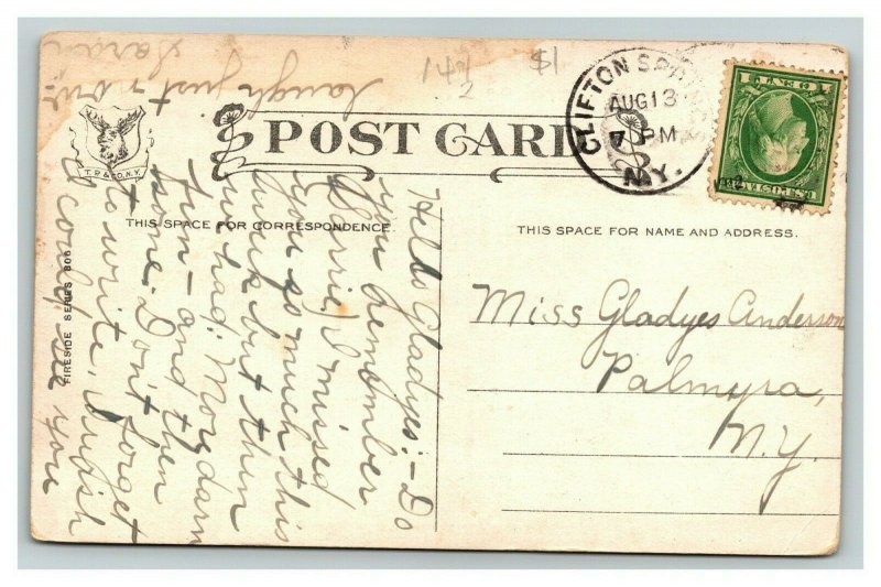 Vintage 1900's Romantic Postcard Absence Makes the Heart Grow Fonder