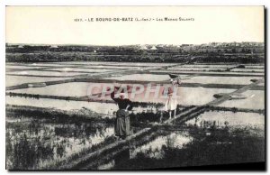 Old Postcard Le Bourg Batz The Salt Marshes