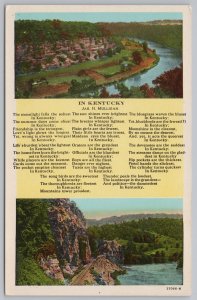 State View~2 Air Views of Rivers & In Kentucky Poem~Vintage Postcard