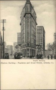 Atlanta Georgia GA Flatiron Building Trolley c1910 Vintage Postcard