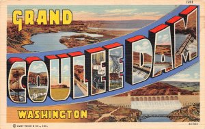 Grand Coulee Dam, Washington, Greetings From..., Large Letters, AA371-7