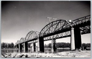 Glasgow Missouri 1940s RPPC Real Photo Postcard River Bridges