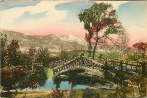 CO, Colorado Springs, Pikes Peak, Hand Colored