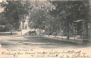 THE SQUARE PORT DEPOSIT MARYLAND  LIBERTY GROVE DPO POSTCARD 1907