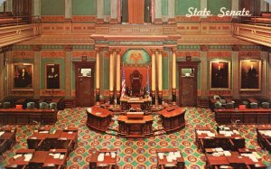 Vintage Postcard State Park Senate State Capitol Building Lansing Michigan MI
