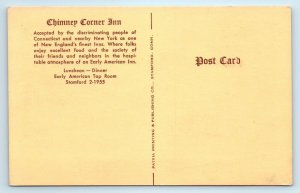 STAMFORD, CT Connecticut CHIMNEY CORNER INN   c1950s  Roadside Postcard