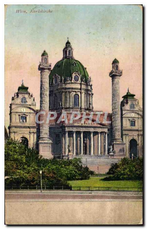 Old Postcard Wien Karlskirche
