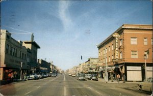 Twin Falls Idaho ID Main Ave Street Scene Classic 1950s Cars Vintage Postcard