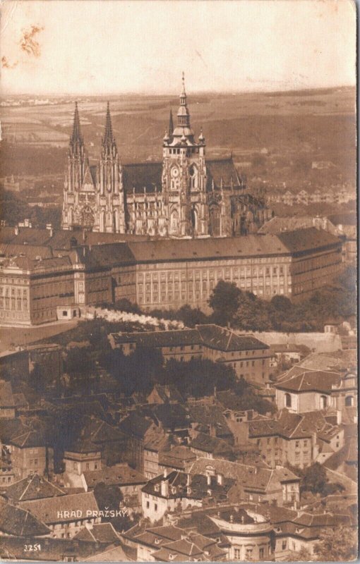 Czech Republic Prague Castle Praha Vintage RPPC 09.12