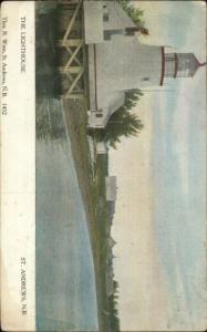 St. Andrews NB Lighthouse c1910 Postcard