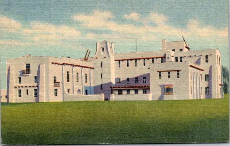 Linen Postcard Dona Ana County Courthouse in Las Cruces, New Mexico~139447 