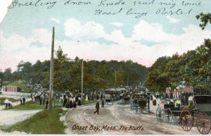 Postcard Antique View of The Bluffs at Onset Bay, MA.    aa6