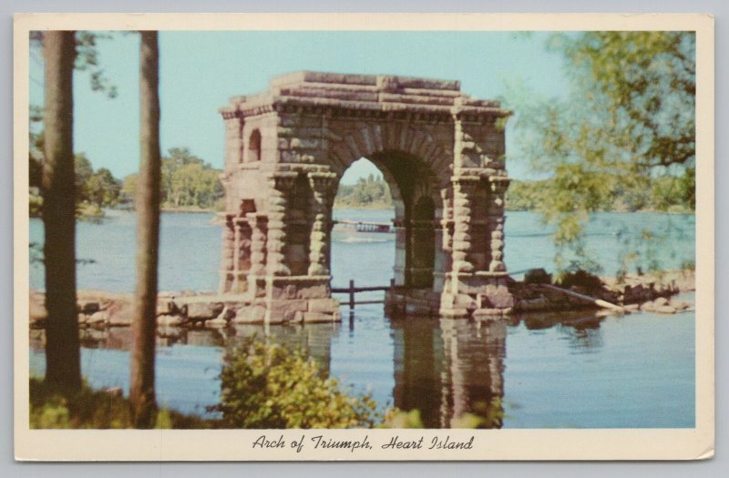 Thousand Island New York~Arch Of Trumph Heart Island~Vintage Postcard 