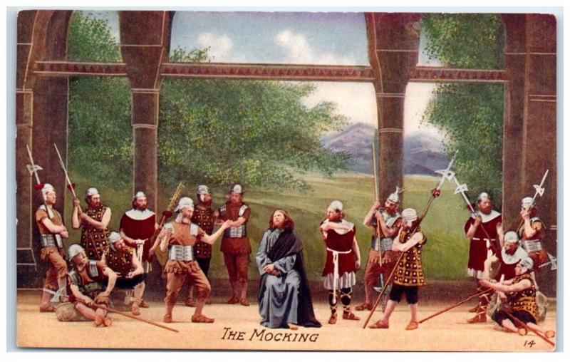 Early 1900s The Mocking of Jesus Postcard