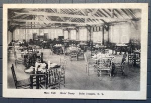 Vintage Postcard 1907-1915 Girls' Camp, Mess Hall, Saint Joseph's New York