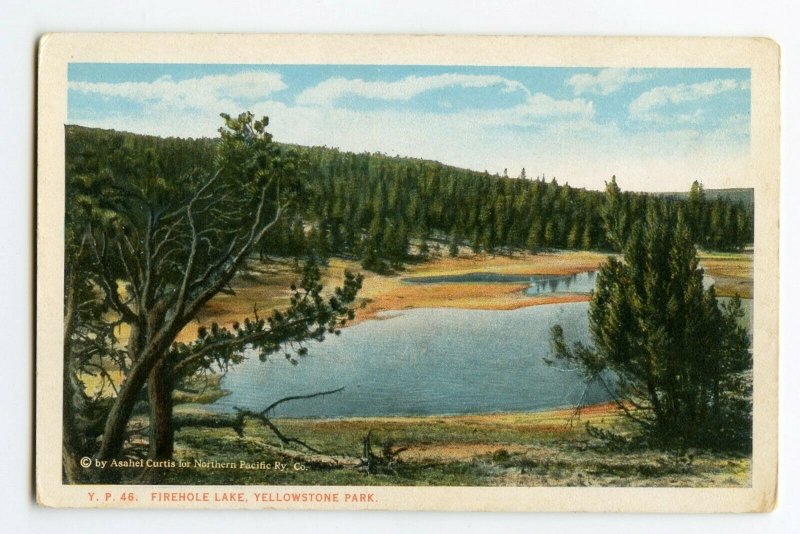 Postcard Firehole Lake Yellowstone Park Wyoming Standard View Card 