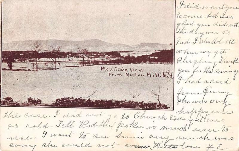 Norton Hill New York Moutain View Scenic Antique Postcard K12648