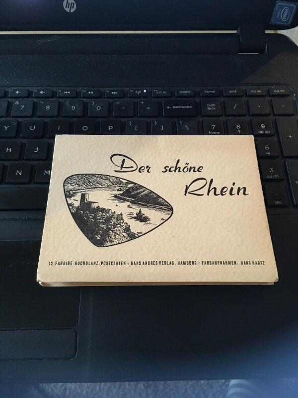Vintage Souvenir Postcard set of 12 - Der Schone Rhein  Germany