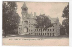 Burrage Hall Library Olivet College Olivet Michigan 1905c postcard